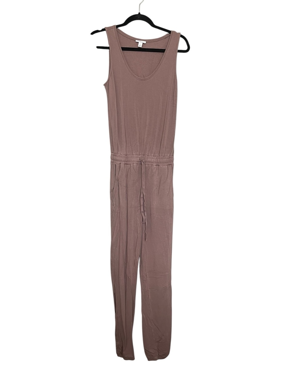Anthropologie Daily Ritual Mauve Tank Jumpsuit with Drawstring Waist